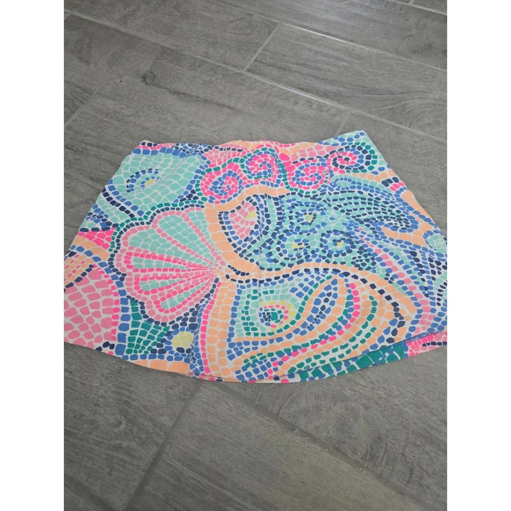 Lilly Pulitzer Skort Womens Small Mosaic Seashell Pink Blue Golf Tennis - Picture 6 of 6